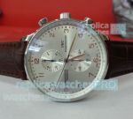 Copy IWC Portuguese Chronograph Silver Dial Men Watch